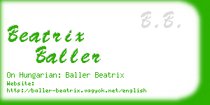 beatrix baller business card